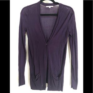 Gap women’s purple v-neck cardigan with buttons xs
